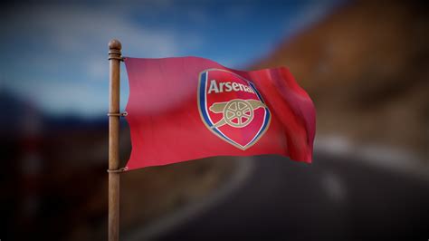 Flag of Arsenal F.C. - Wind Animated loop - Buy Royalty Free 3D model ...