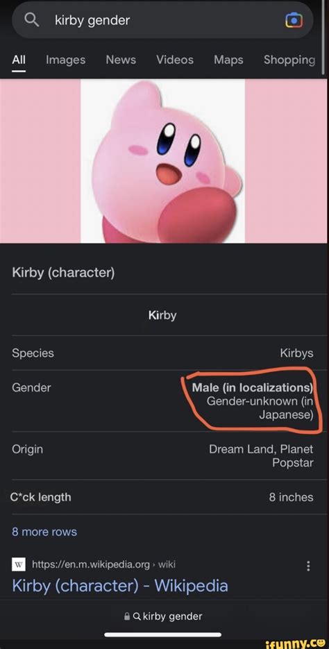 Kirby gender All images News Videos Maps Shopping Kirby (character) Kirby Species Kirbys Gender ...