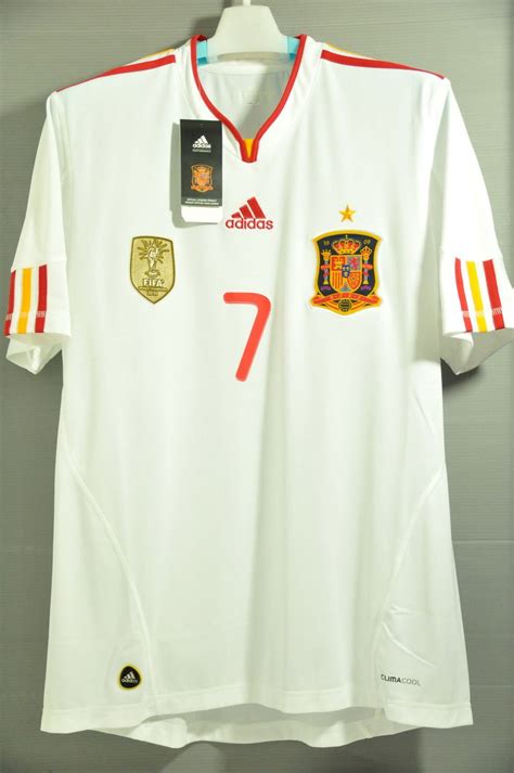 Spain DAVID VILLA National Football Team Away Jersey Shirt World Cup ...