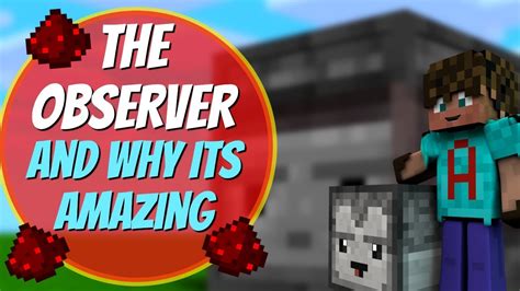 Minecraft: What is an Observer Block (Redstone Basics) How to use Observer Blocks (Avomance 2019 ...