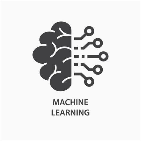 Machine learning icon. Artificial intelligence, smart machine logo ...