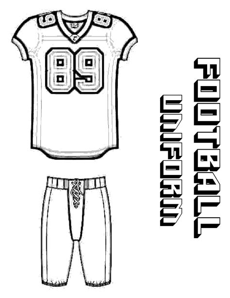 Free Printable Football Jersey Template
