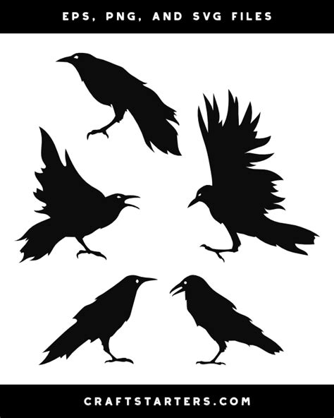 Scary Crow Silhouette Clip Art