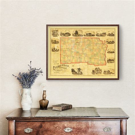 Vintage Map of Bucks County, Pennsylvania 1859 by Ted's Vintage Art