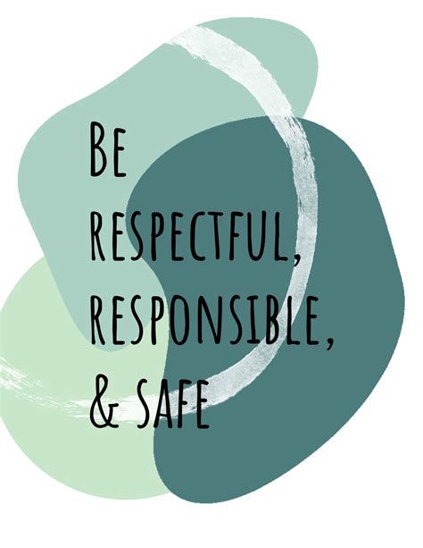 Be Respectful, Responsible, and Safe Classroom Poster - Etsy