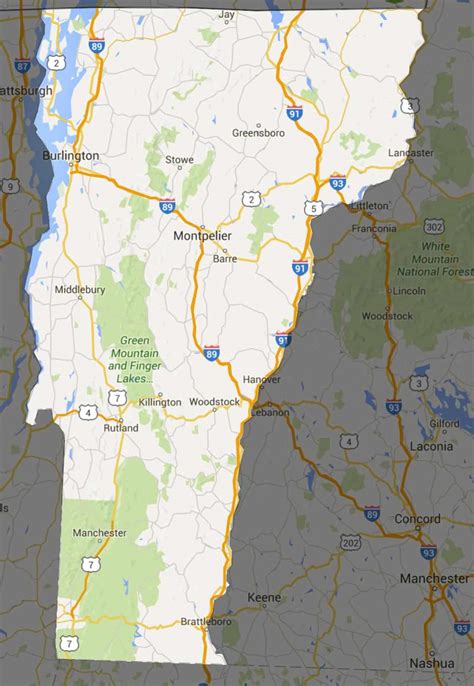 Vermont State Park Map | Tour Map