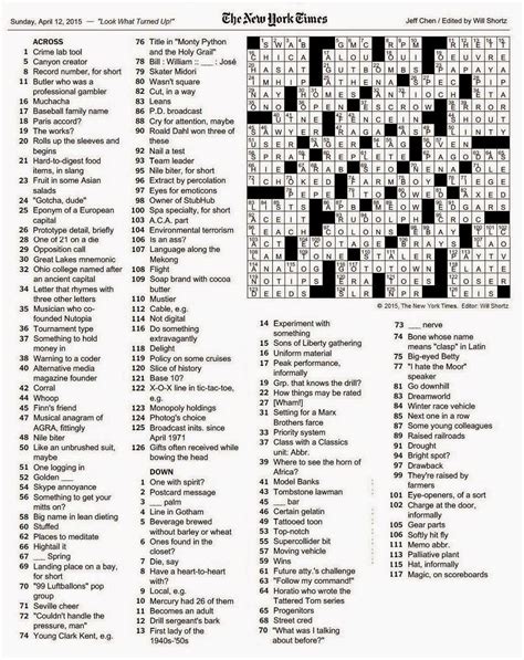 Nyt Crossword Feb 11 2024 - Kalie Ethelda