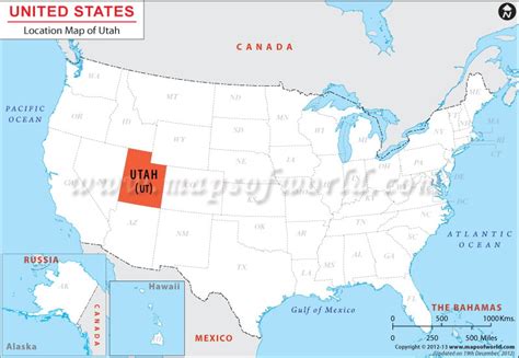 Where is Utah? Location Map of Utah