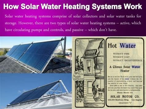 How Solar Water Heating Systems Work