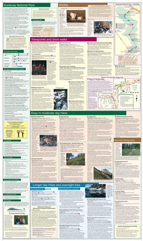 Kootenay National Park Map - Gem Trek Maps