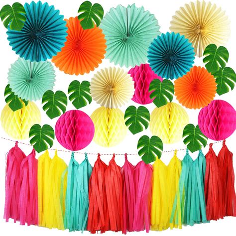 Buy Tropical Party Decorations/Hawaiian Party Palm Leaves, Flamingo Party Decorations/Final ...