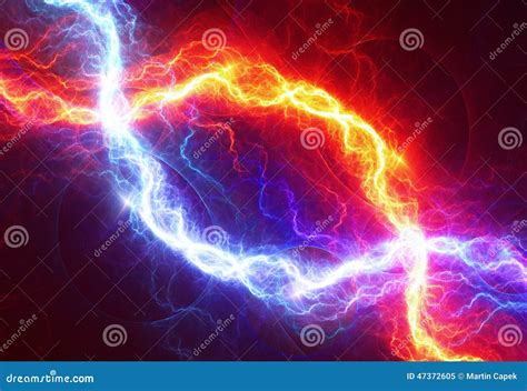 Fire And Ice Abstract Lightning Background Stock Illustration - Illustration of industrial, core ...