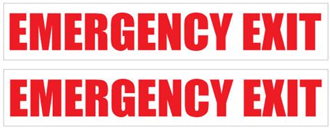 Emergency Exit Sticker 200mm Decal X 2 for sale online | eBay