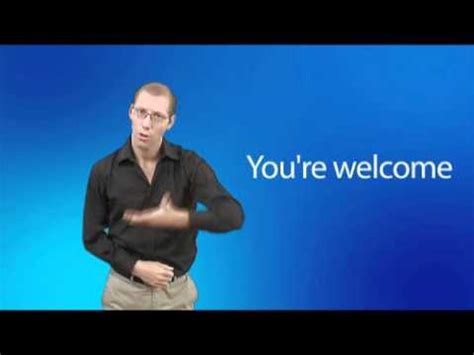 You're welcome - Asl - YouTube