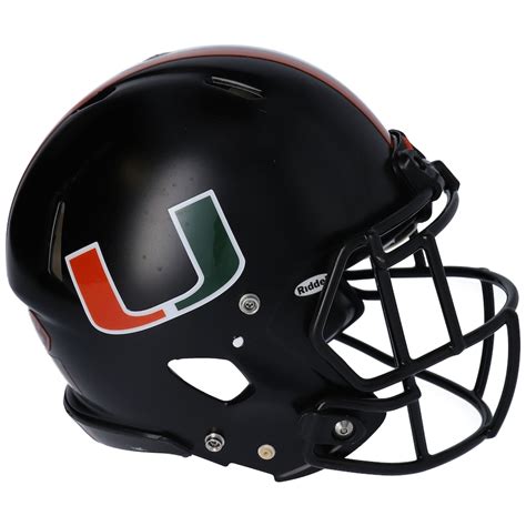 Miami Hurricanes Team-Issued Black Helmet from the 2019 NCAA Football Season - Size Medium ...