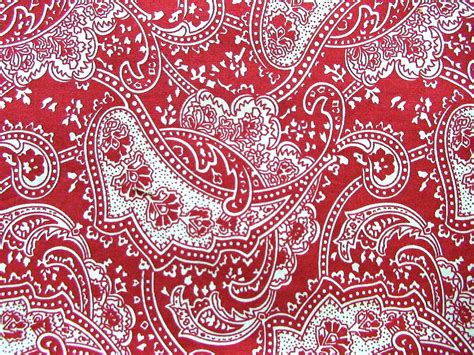 Red Paisley Fabric Half Meter