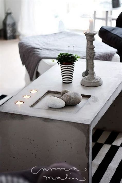 Cool DIY Concrete Coffee and Side Tables