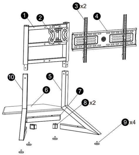 FITUEYES F01F1461L TV Stand with Mount Installation Guide