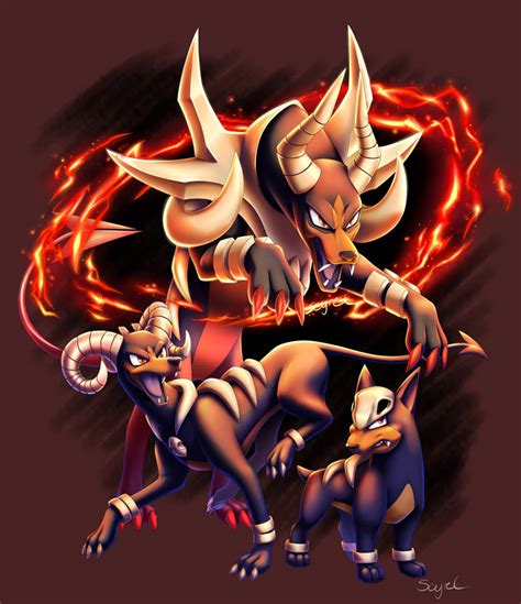 Houndoom Evolution by Scyrel on DeviantArt