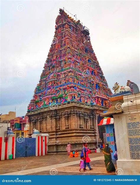 Kapaleeswarar Temple Gopuram at Chennai Editorial Image - Image of ...