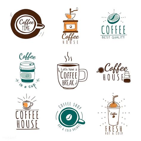 Set of coffee shop logos vector | free image by rawpixel.com / filmful ...