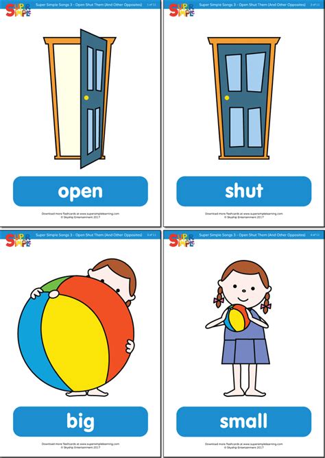 Open Shut Them Flashcards - Super Simple