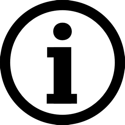 Information logotype in a circle icon