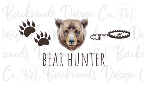 Bear Hunter Bear Hunting Digital Download PNG – buckwoodsdesignco