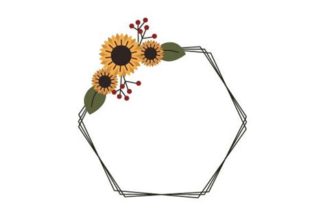 Sunflower Monogram Frame SVG Cut file by Creative Fabrica Crafts ...