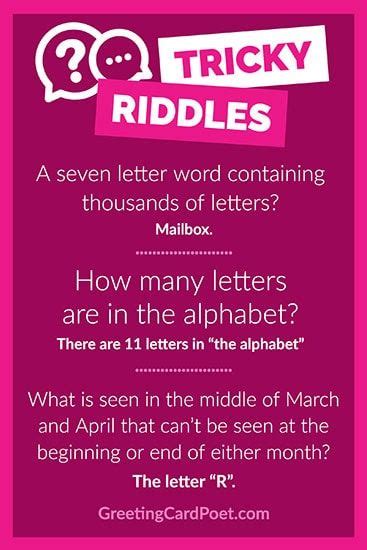 Show Me Some Riddles In English - Askworksheet