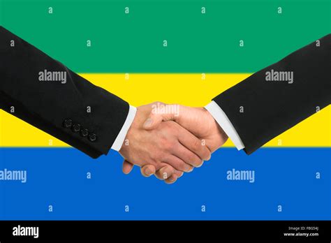 The Gabonese flag Stock Photo - Alamy