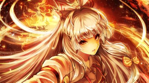 Download Fujiwara No Mokou Anime Touhou HD Wallpaper