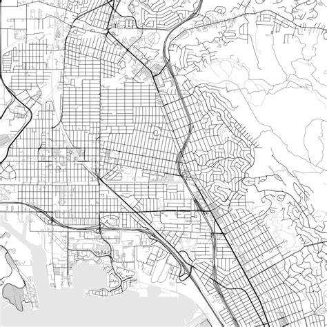 El Cerrito Map Print, El Cerrito Map Poster Wall Art, Ca City Map, California Print Street Map ...