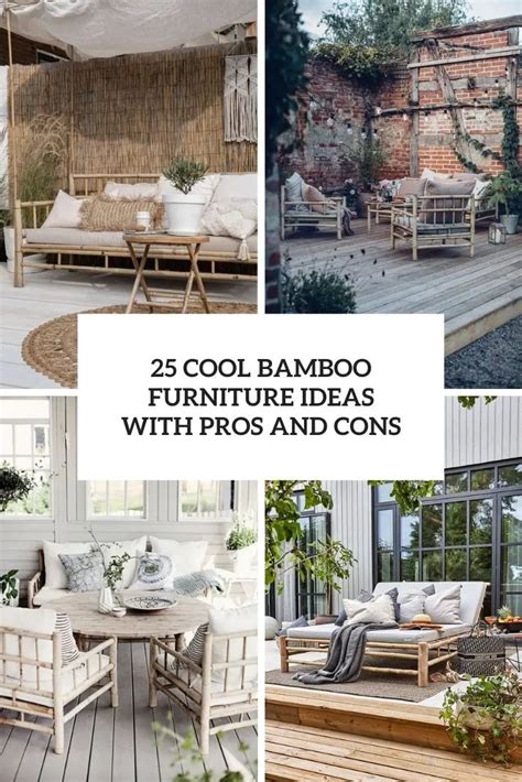 25 Cool Bamboo Furniture Ideas With Pros And Cons - Shelterness