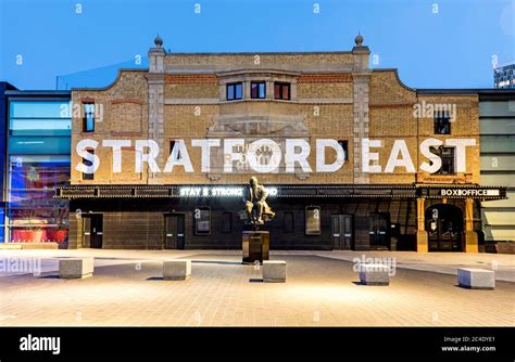 Stratford East Theatre Royal Stratford at Night London UK Stock Photo - Alamy