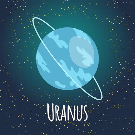 Premium Vector | Illustration planet uranus