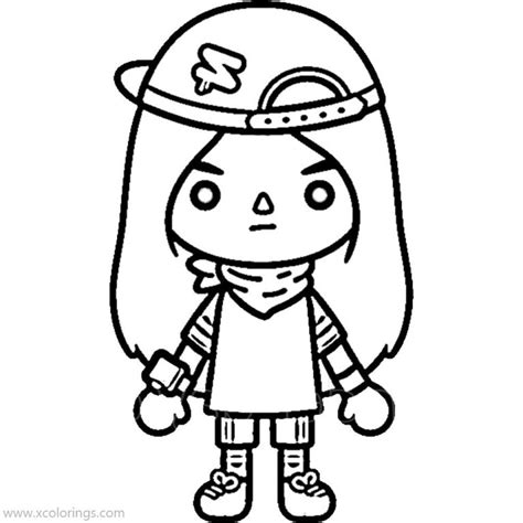 Toca Boca Coloring Pages Boy is Painting - XColorings.com