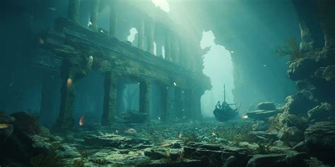 Majestic Underwater Ruins A Glimpse into the Lost City of Atlantis 24070871 Stock Photo at Vecteezy