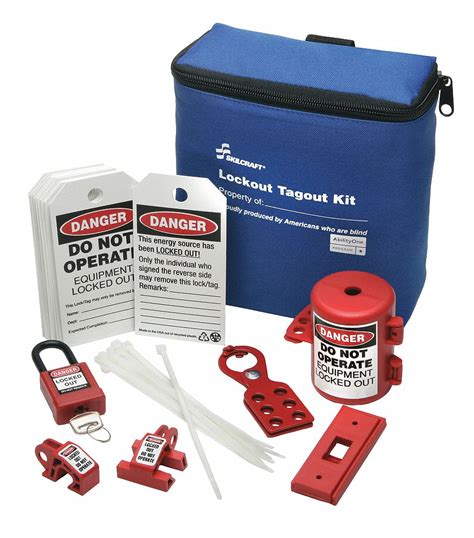 ABILITY ONE Lockout/Tagout Kit, Filled, Electrical Lockout, Tool Box, Blue - 52ND88|5925-01-651 ...