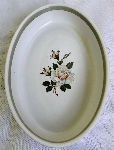 VINTAGE DENBY POTTERY OVAL SHAPE DISH~ROSE PATTERN~ENGLAND | eBay ...