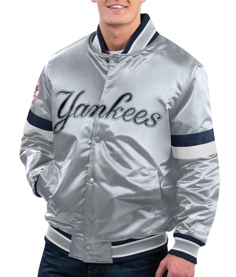 Starter Gray New York Yankees Home Game Jacket