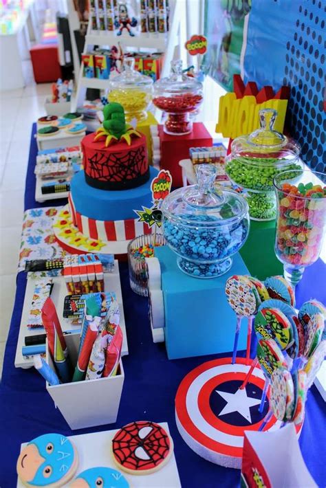 Superheroes Birthday Party Ideas | Photo 1 of 22 | Avengers birthday ...