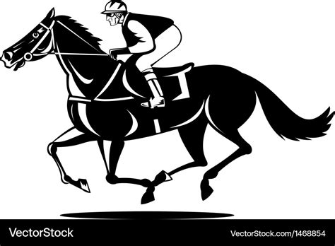 Horse and jockey racing Royalty Free Vector Image