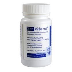 Virbantel Dewormer Chewable Tablets For Dogs & Puppies l Roundworms ...