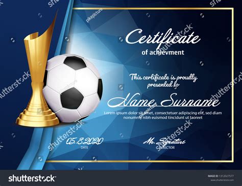 2,514 Football Certificate Images, Stock Photos, 3D objects, & Vectors ...