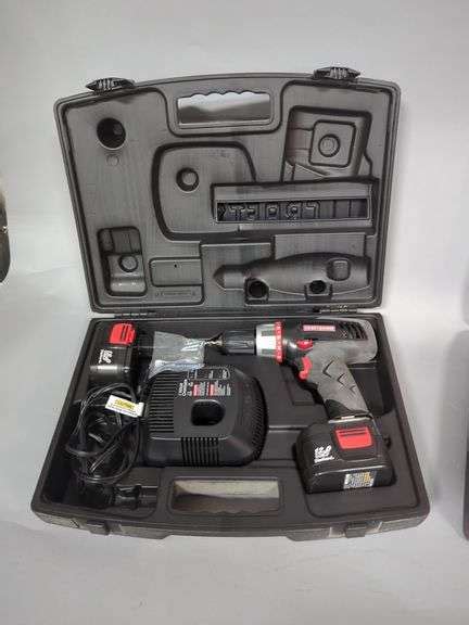 Craftsman Cordless Drill With Charger And Batteries In Hard Case ...