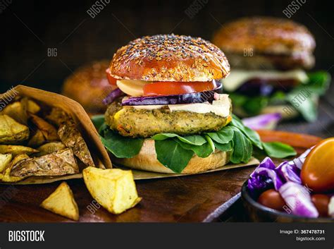 Vegan Hamburger, Image & Photo (Free Trial) | Bigstock