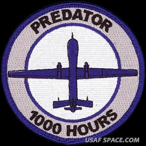 USAF MQ-1 PREDATOR UAV ATTACK DRONE - 1000 HOURS ORIGINAL MILITARY PATCH | #4552052540