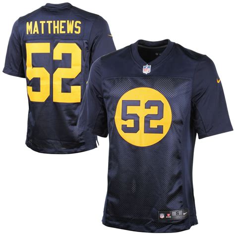 Mens Green Bay Packers Clay Matthews Nike Navy Blue Elite Jersey