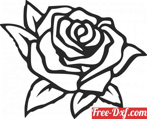 Download Roses Floral flowers clipart Ro7jO High quality free Dxf